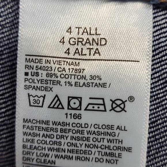 Old Navy Jeans Womens 4 Tall Blue Mid Rise Wow Boot Cut Stretch Denim Classic - Picture 9 of 9